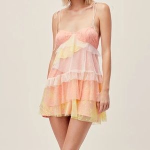 ISO for love and lemons sorbet lace mini dress
